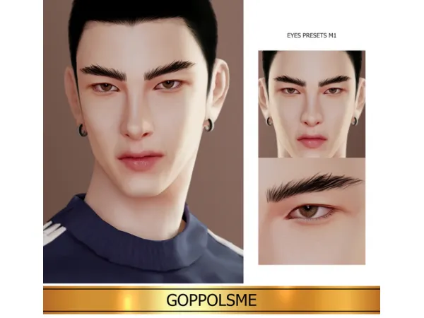 Alpha GOLD EYES PRESETS M1 by GPME - The Sims 4 Custom Content
