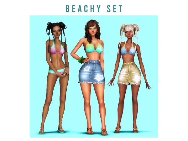 Maxis Match Beachy Set by Kamiiri - The Sims 4 Custom Content