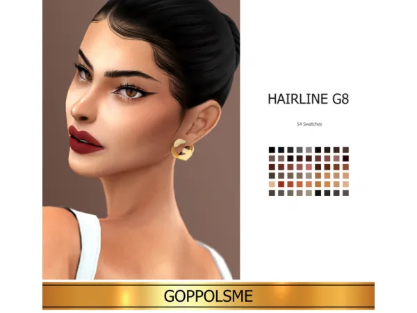 Alpha GPME GOLD Hairline G8 by GoppolsMe - The Sims 4 Custom Content