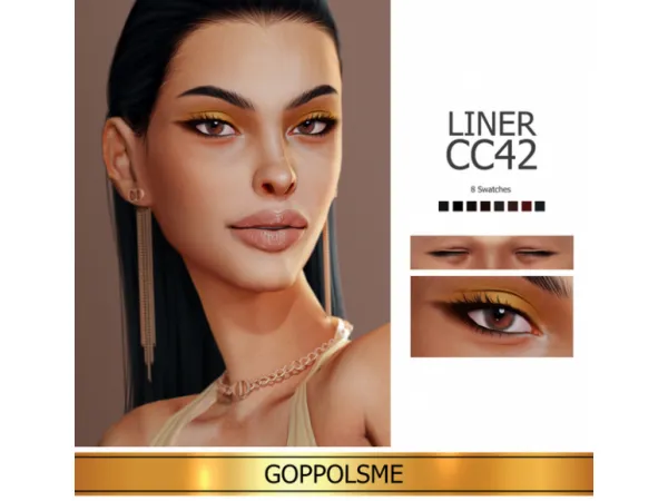 Alpha GPME GOLD Liner cc42 by GoppolsMe - The Sims 4 Custom Content