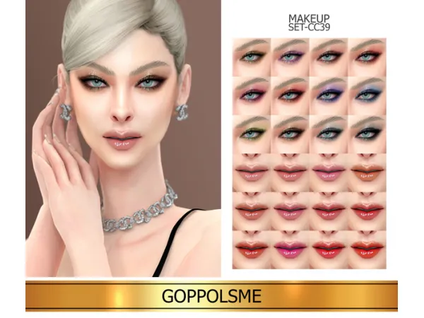 Alpha GPME GOLD MAKEUP SET CC39 by GoppolsMe - The Sims 4 Custom Content
