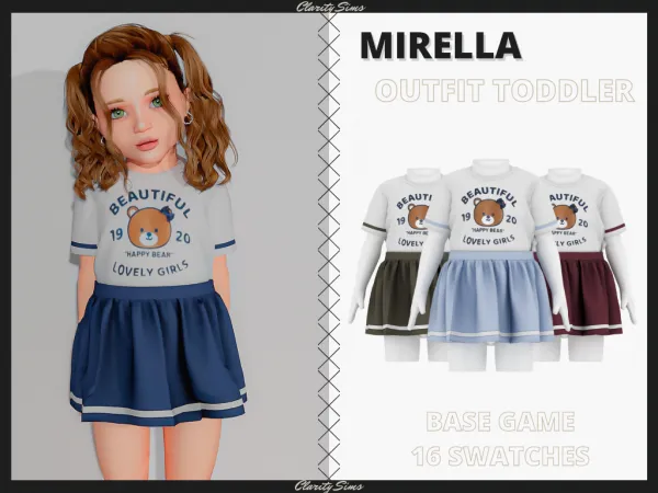 Alpha Mirella Outfit Toddler - The Sims 4 Custom Content