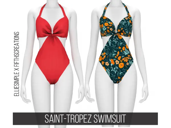 Alpha Saint Tropez Swimsuit - The Sims 4 Custom Content