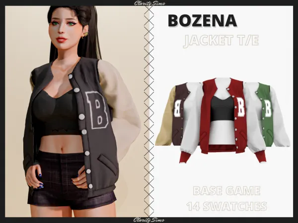 Alpha Bozena Jacket Teen to Elder - The Sims 4 Custom Content