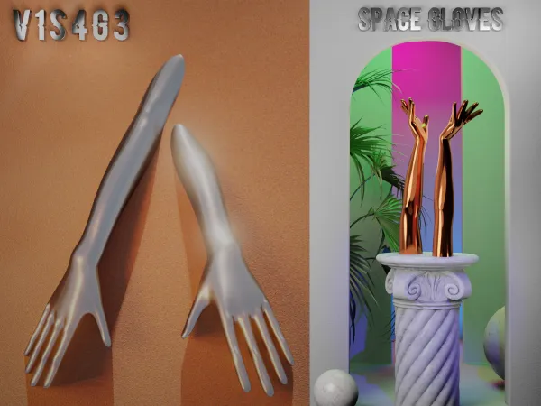 Alpha space gloves - The Sims 4 Custom Content