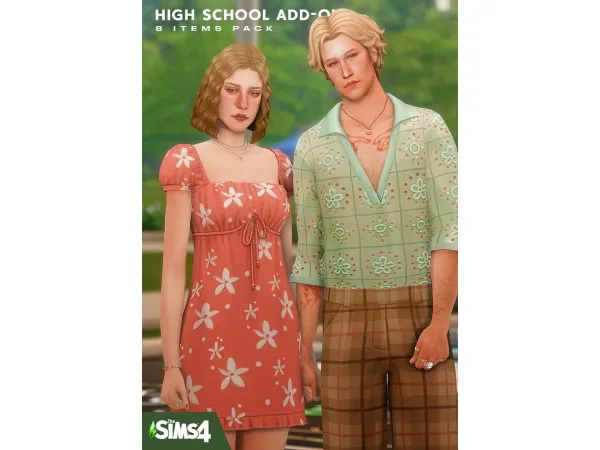 Maxis Match High School Years Add Ons by AdrienPastel - The Sims 4 Custom Content