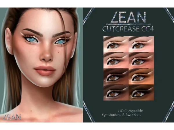 Alpha CUT CREASE CC4 by LEANSIMS - The Sims 4 Custom Content