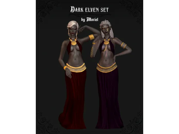 Alpha Dark elven set by moriel - The Sims 4 Custom Content
