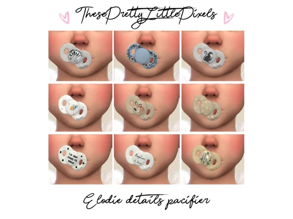 Alpha ELODIE DETAILS PACIFIER by theseprettylittlepixels - The Sims 4 Custom Content