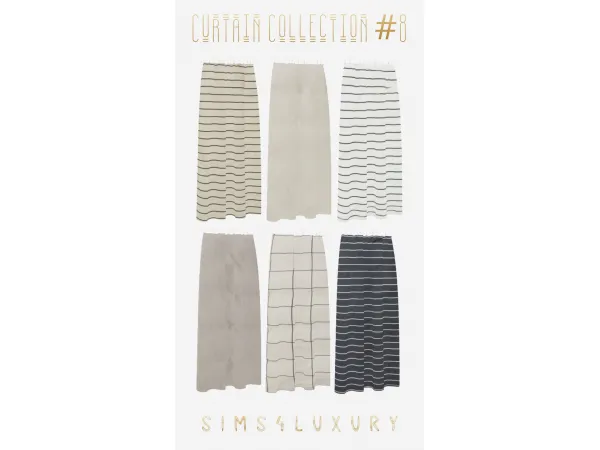 Alpha Curtain Collection 8 by Sims4Luxury - The Sims 4 Custom Content