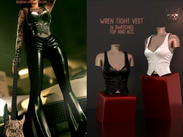 Alpha Wren Tigh vest BRsims - The Sims 4 Custom Content