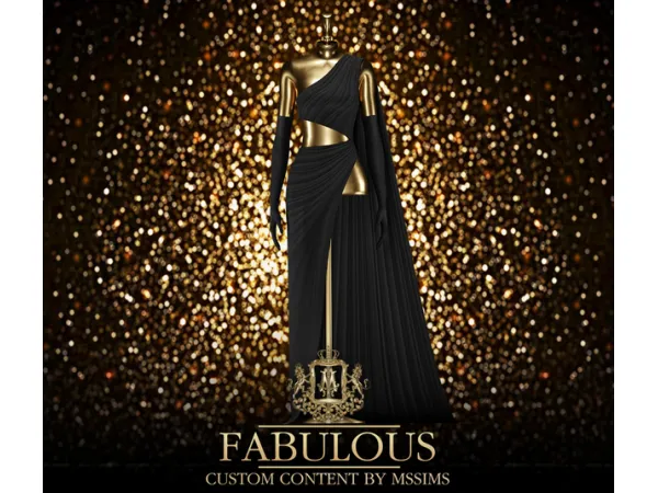 Alpha FABULOUS GOWN by Mssims4 - The Sims 4 Custom Content
