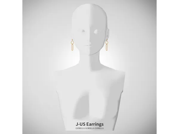 Alpha J US Earrings by simsfinds - The Sims 4 Custom Content