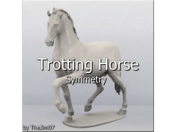 Alpha Trotting Horse (Symmetry) by TheJim07 - The Sims 4 Custom Content