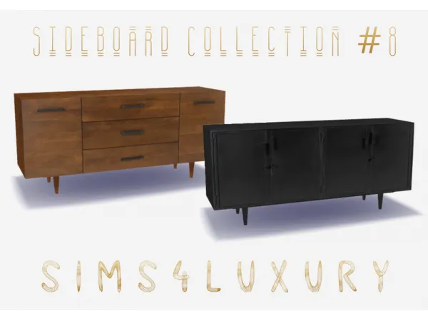 Alpha Sideboard Collection 8 by simsfinds - The Sims 4 Custom Content