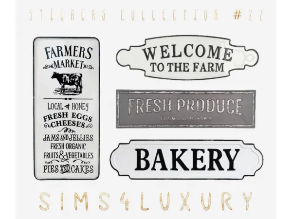 Alpha Stickers Collection 22 by simsfinds - The Sims 4 Custom Content