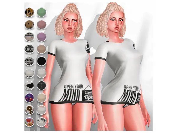 Mix Matilda Comphy Shirt by UTOPYA_cc - The Sims 4 Custom Content