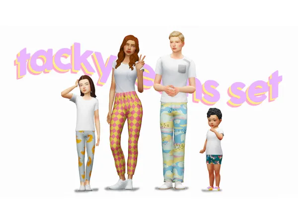 Maxis Match tacky jeans set by aoifae - The Sims 4 Custom Content