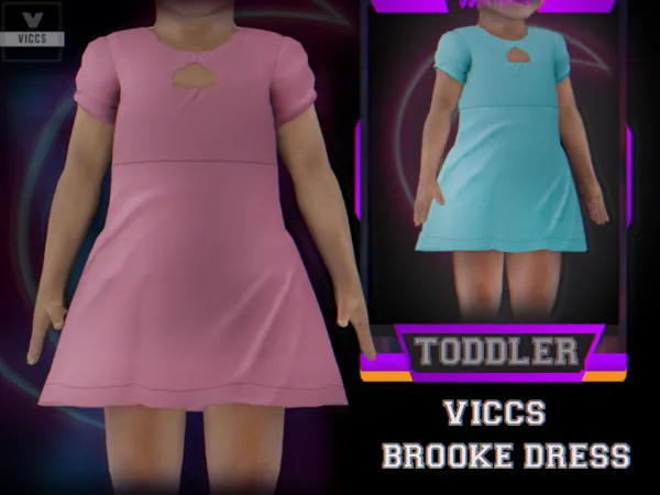 Alpha VICCS_BROOKE DRESS (TODDLER VERSION) - The Sims 4 Custom Content