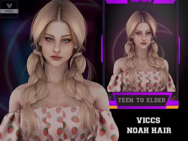 Alpha VICCS_NOAH HAIR - The Sims 4 Custom Content