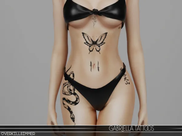 Mix Gabriella tattoos - The Sims 4 Custom Content
