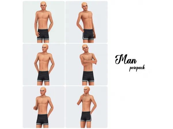 Maxis Match Man posepack (Patreon Early Access) - The Sims 4 Custom Content