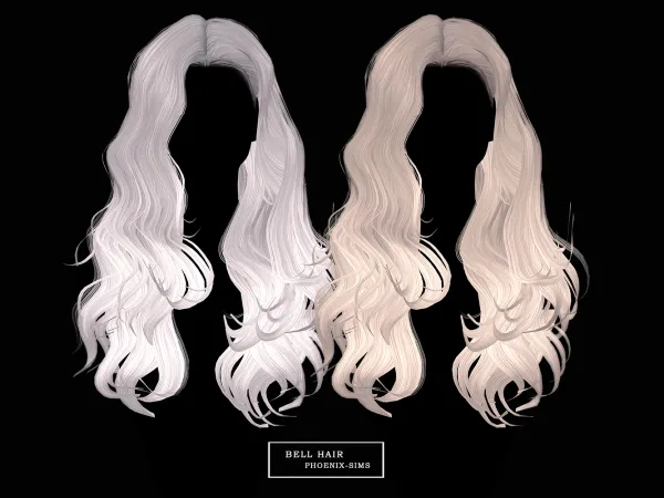 Alpha Bell Hair - The Sims 4 Custom Content
