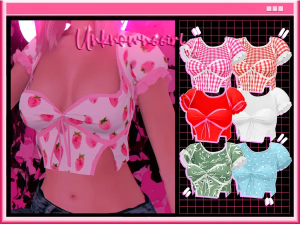 Alpha sumie fler top unknown66irl - The Sims 4 Custom Content