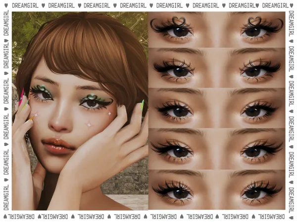 Alpha DREAMGIRL 3D LASHES VER 7 - The Sims 4 Custom Content