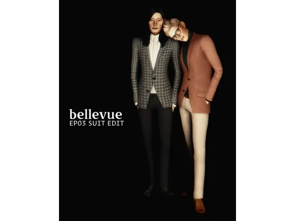 Maxis Match bellevue EP03 suit edit by sforzinda - The Sims 4 Custom Content