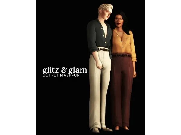 Maxis Match glitz glam outfit mash up by sforzinda - The Sims 4 Custom Content