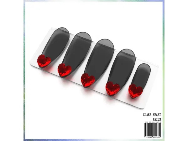 Alpha Glass Heart Nails by - The Sims 4 Custom Content