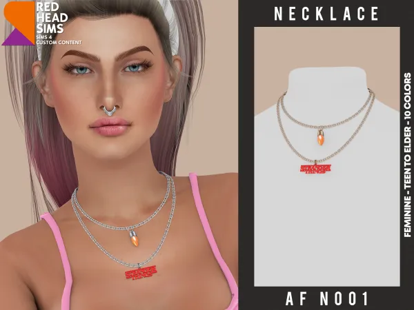 Alpha AF NECKLACE N001 - The Sims 4 Custom Content