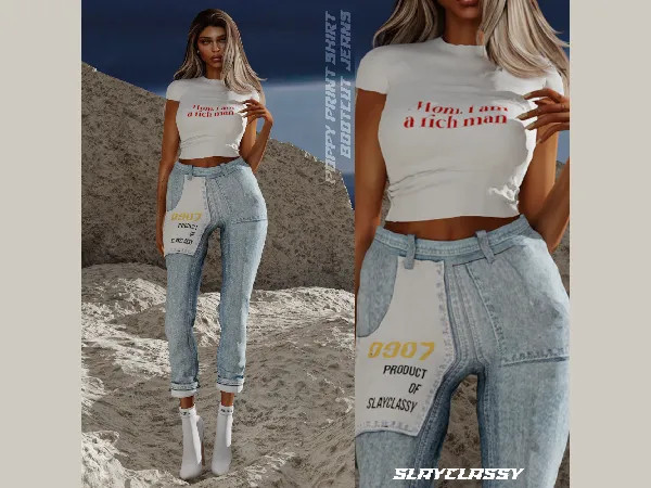 Alpha SC143 POPPY GRAPHIC TSHIRT - The Sims 4 Custom Content