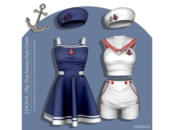 LOONA - Flip That Marine Style Outfit by [RIMINGS]