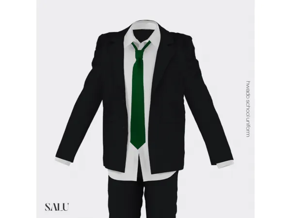 Alpha [SALU] hwado school uniform - The Sims 4 Custom Content