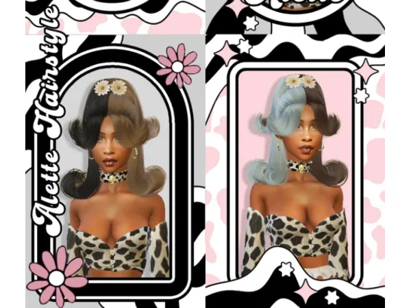 Alpha Alette Hairstyle by Leah Lilith - The Sims 4 Custom Content