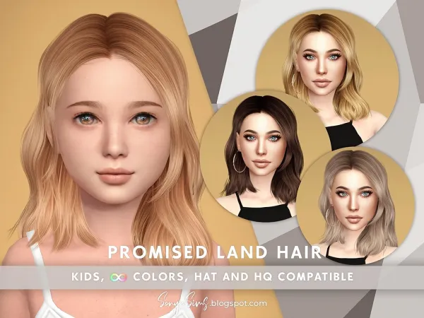Alpha Promised Land Hair by sonyasims - The Sims 4 Custom Content