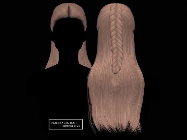Alpha Florencia Hair - The Sims 4 Custom Content