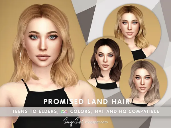Alpha Promised Land Hair by sonyasims - The Sims 4 Custom Content