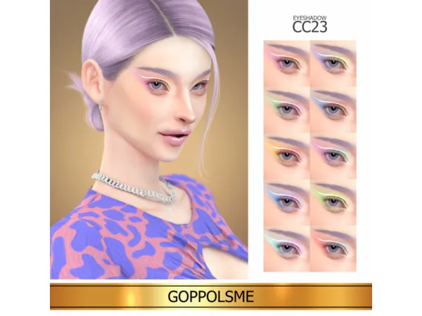 Alpha GPME GOLD Eyeshadow 23 by GoppolsMe - The Sims 4 Custom Content
