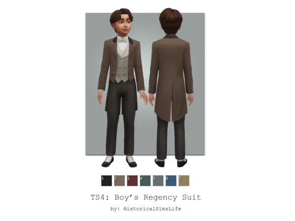 Maxis Match Boys Regency Suit - The Sims 4 Custom Content