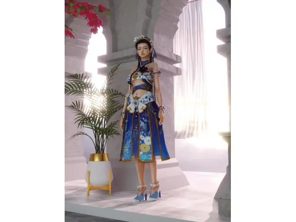 Alpha DOAXVV Jewel Sapphire by Simsonico - The Sims 4 Custom Content