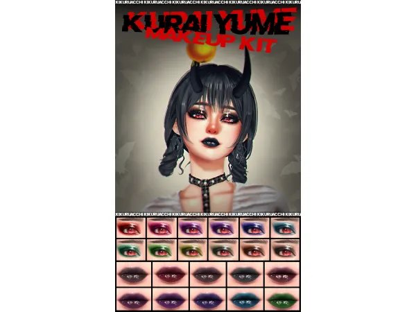 Alpha Kurai Yume Makeup Set - The Sims 4 Custom Content