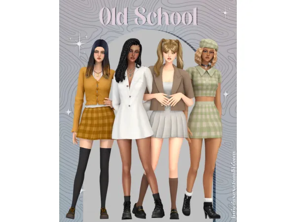 Maxis Match Old School by HuiEn - The Sims 4 Custom Content