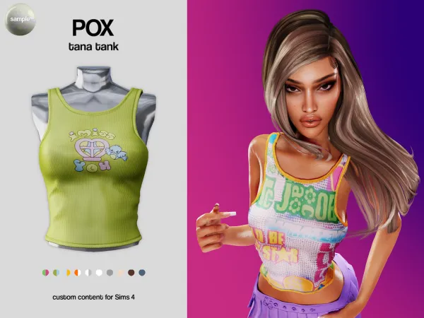 Alpha Tana Tank Sample - The Sims 4 Custom Content