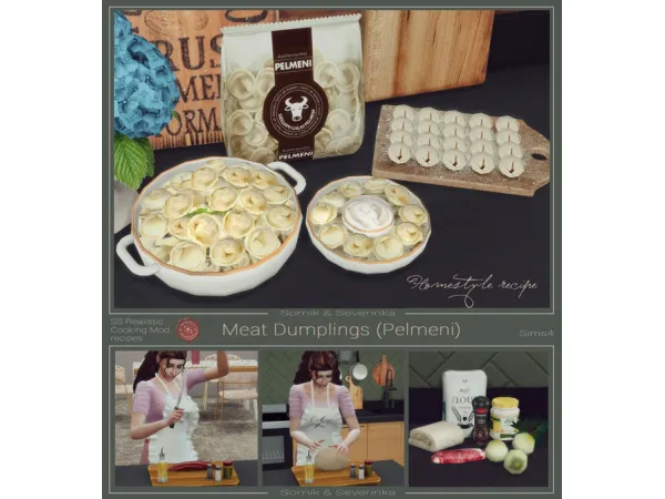 Maxis Match Two Recipes for Meat Dumplingsand a Product by Somik and Severinka - The Sims 4 Custom Content