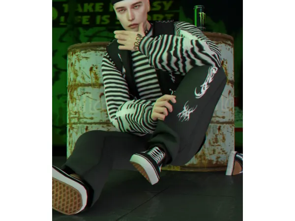 Alpha OUTFIT GOTH - The Sims 4 Custom Content