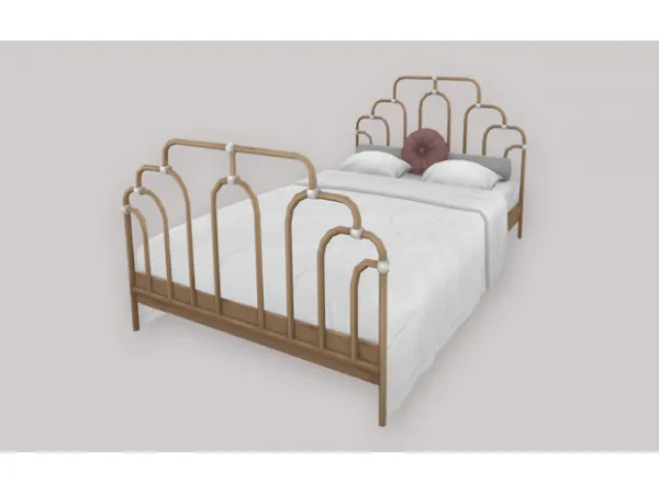 Alpha Neutral Metal Beds by SimPlistic - The Sims 4 Custom Content