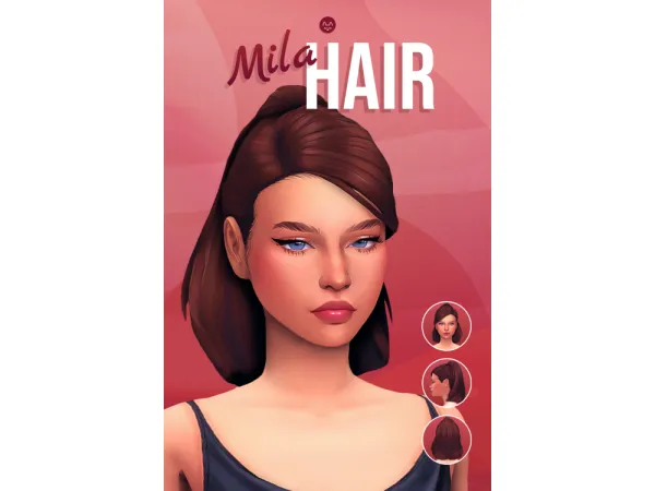 Maxis Match Mila Hair by TwistedCat - The Sims 4 Custom Content